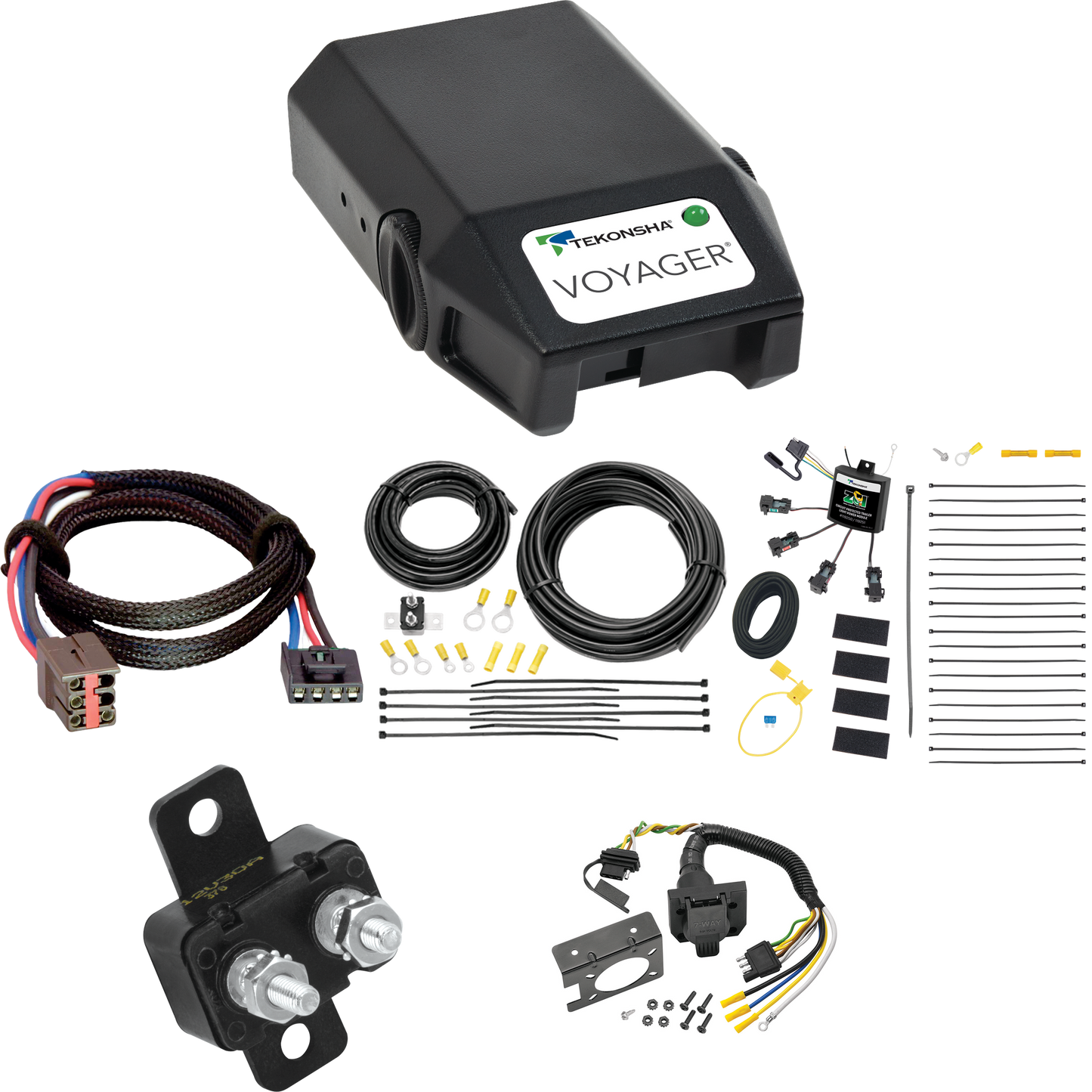 Fits 2010-2011 Lincoln MKT 7-Way RV Wiring w/ Zero Contact ZCI Module + Tekonsha Voyager Brake Control + Plug & Play BC Adapter By Tekonsha