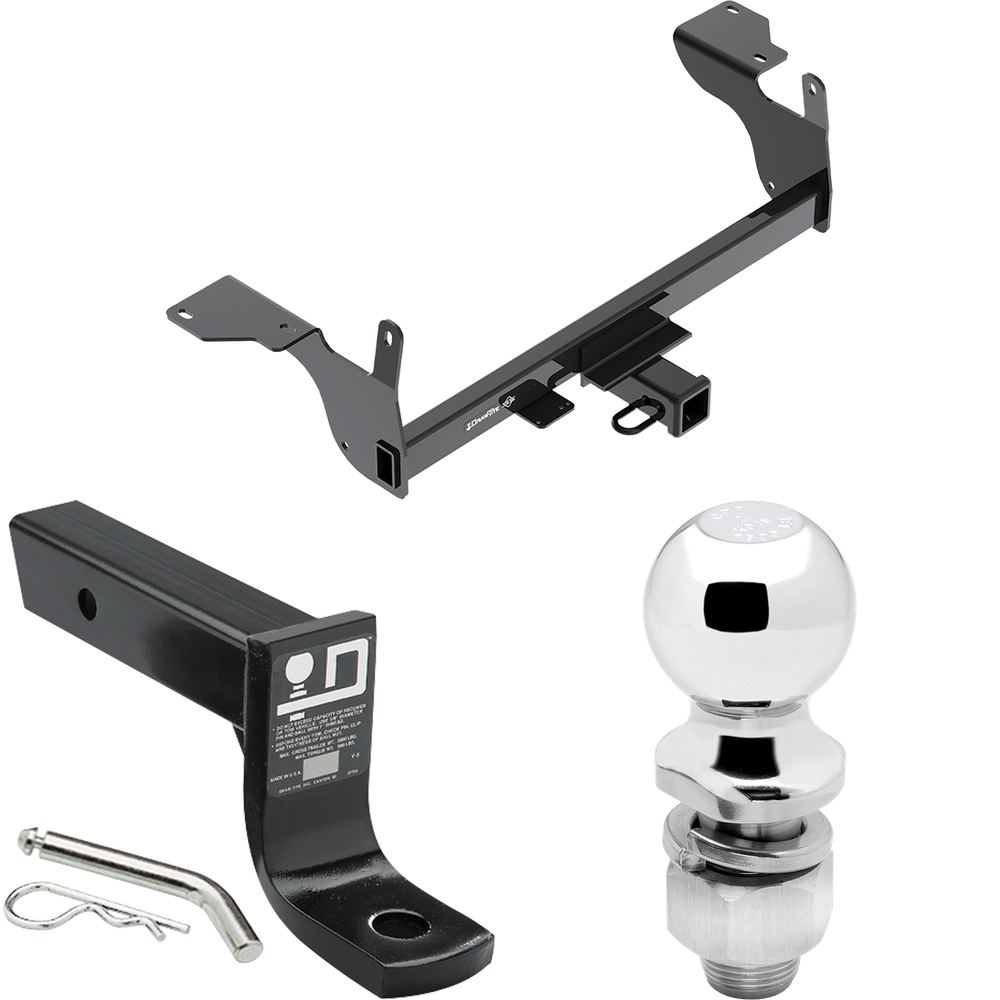 Fits 2014-2017 Volvo XC60 Trailer Hitch Tow PKG w/ Ball Mount w/ 4" Drop + 2" Ball By Draw-Tite