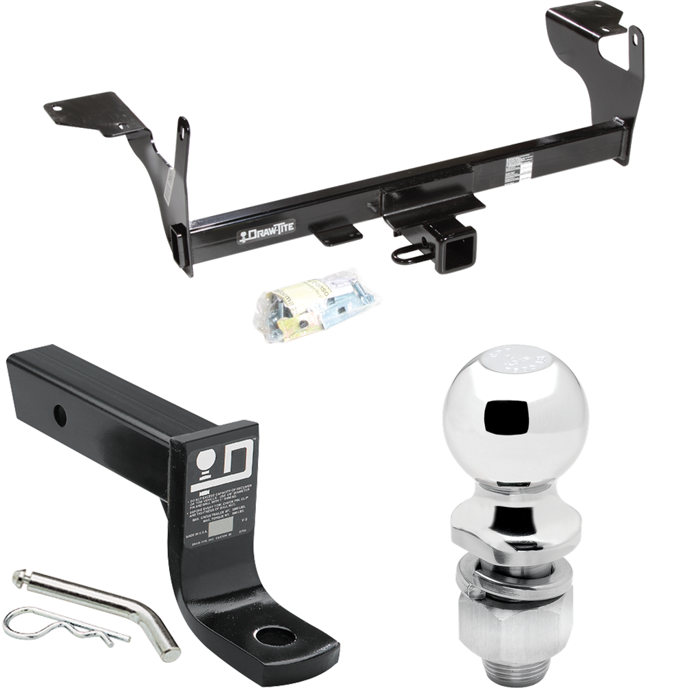 Fits 2010-2017 Volvo XC60 Trailer Hitch Tow PKG w/ Ball Mount w/ 4" Drop + 2" Ball By Draw-Tite