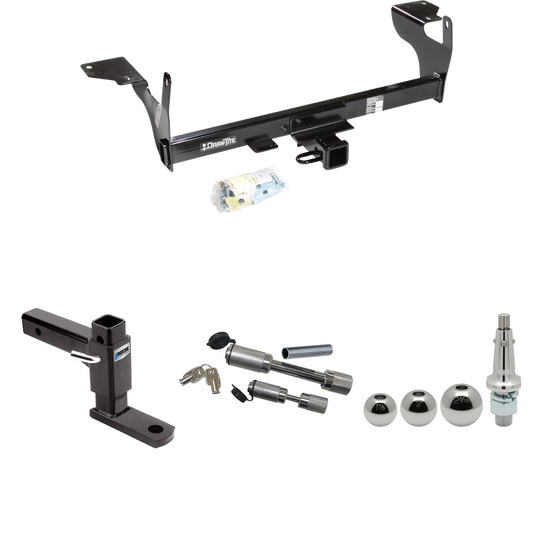 Se adapta al paquete de enganche de remolque Volvo XC60 2010-2017 con soporte de bola de elevación ajustable + enganche doble y cerraduras Copler + bolas intercambiables de 1-7/8" y 2" y 2-5/16" de Draw-Tite