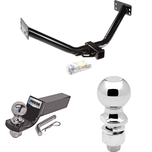 Fits 2007-2013 Acura MDX Trailer Hitch Tow PKG w/ Starter Kit Ball Mount w/ 2" Drop & 2" Ball + 2-5/16" Ball (Excludes: w/Full Size Spare Tire or w/Rear Sport Bumper Option Models) By Draw-Tite