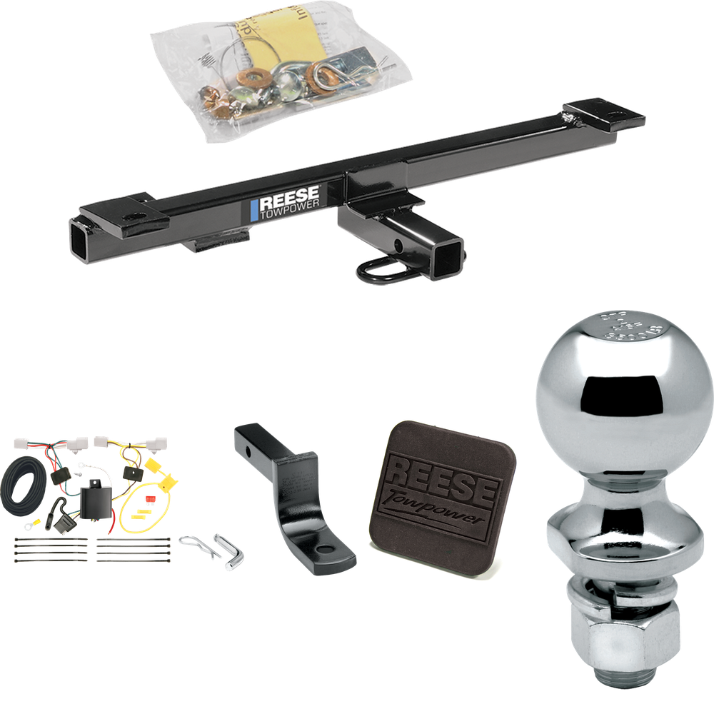 Se adapta al paquete de enganche de remolque Mazda 5 2006-2010 con arnés de cableado de 4 planos + barra de tracción + bola de 2" + cubierta de enganche de Reese Towpower