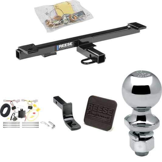 Se adapta al paquete de enganche de remolque Mazda 5 2006-2010 con arnés de cableado de 4 planos + barra de tracción + bola de 2" + cubierta de enganche de Reese Towpower