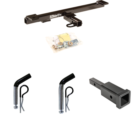 Fits 2006-2010 Mazda 5 Trailer Hitch Tow PKG w/ Hitch Adapter 1-1/4" to 2" Receiver + 1/2" Pin & Clip + 5/8" Pin & Clip By Draw-Tite