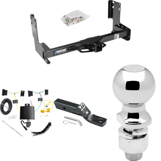 Fits 2019-2021 Freightliner Sprinter 2500 Trailer Hitch Tow PKG w/ 4-Flat Wiring + Ball Mount w/ 2" Drop + 2-5/16" Ball (Excludes: w/Factory Step Bumper Models) By Reese Towpower