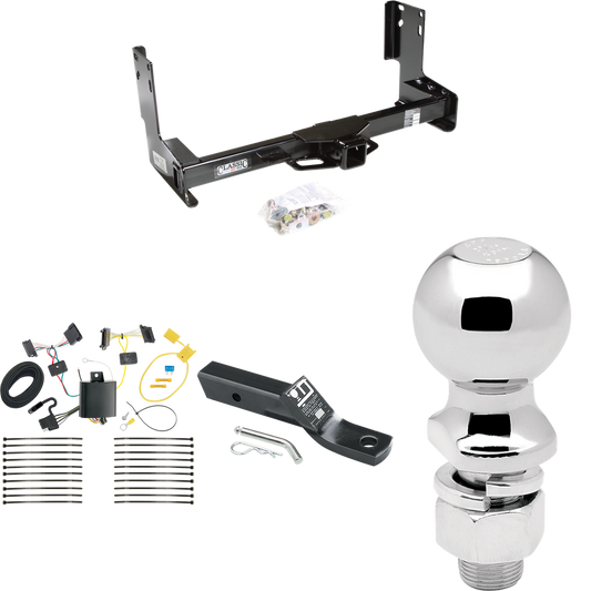 Fits 2014-2018 Freightliner Sprinter 3500 Trailer Hitch Tow PKG w/ 4-Flat Wiring + Ball Mount w/ 2" Drop + 2-5/16" Ball (Excludes: w/Factory Step Bumper Models) By Draw-Tite