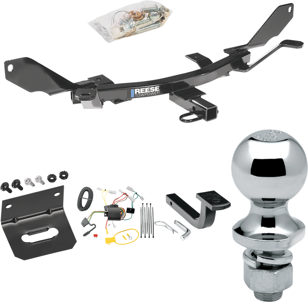 Fits 2003-2008 Mazda 6 Trailer Hitch Tow PKG w/ 4-Flat Wiring Harness + Draw-Bar + 1-7/8" Ball + Wiring Bracket (For Sedan Models) By Reese Towpower