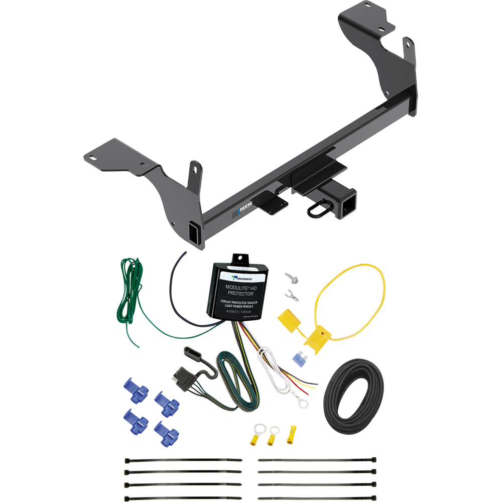 Fits 2014-2017 Volvo XC60 Trailer Hitch Tow PKG w/ 4-Flat Wiring Harness By Reese Towpower