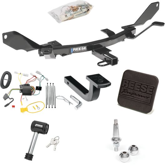 Fits 2004-2008 Mazda 6 Trailer Hitch Tow PKG w/ 4-Flat Wiring Harness + Draw-Bar + Interchangeable 1-7/8" & 2" Balls + Hitch Cover + Hitch Lock (For Hatchback Models) By Reese Towpower