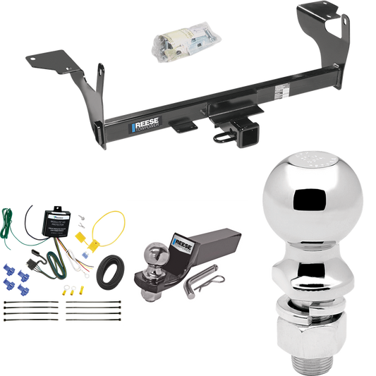 Fits 2010-2017 Volvo XC60 Trailer Hitch Tow PKG w/ 4-Flat Wiring + Starter Kit Ball Mount w/ 2" Drop & 2" Ball + 2-5/16" Ball By Reese Towpower