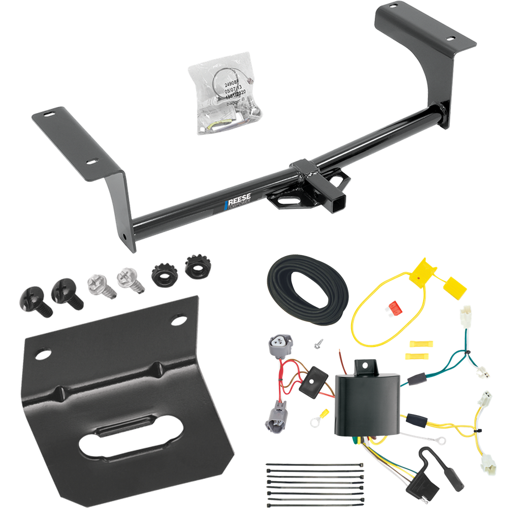 Fits 2014-2021 Mazda 6 Trailer Hitch Tow PKG w/ 4-Flat Wiring Harness + Bracket (For Sedan Models) By Reese Towpower