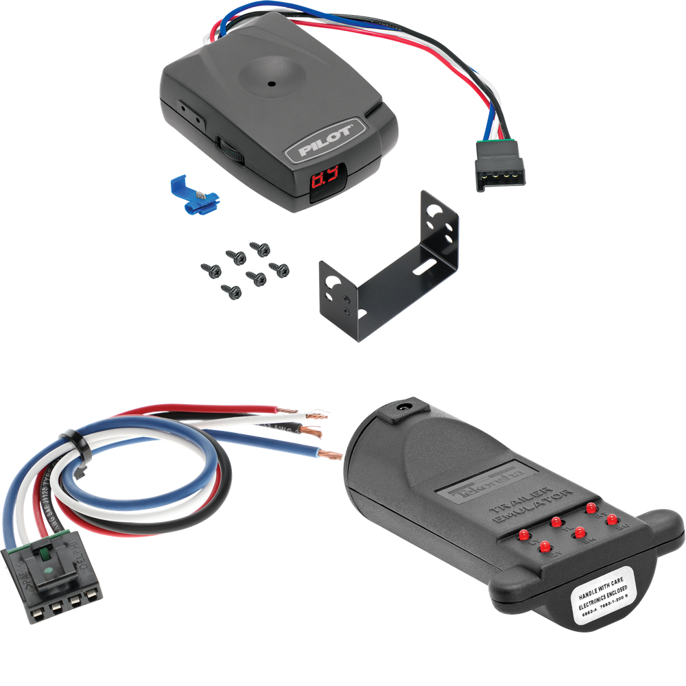 Fits 2003-2009 GMC C4500 Topkick Pro Series Pilot Brake Control + Generic BC Wiring Adapter + Brake Control Tester Trailer Emulator By Pro Series