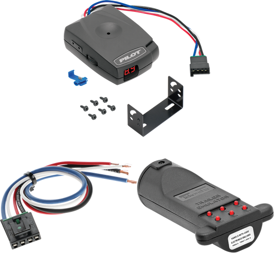 Compatible con control de freno piloto Nissan Pathfinder Pro Series 2022-2023 + adaptador de cableado BC genérico + emulador de remolque de probador de control de frenos de Pro Series