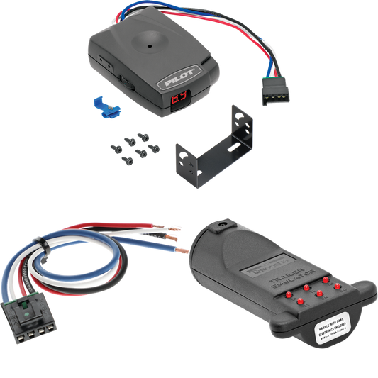 Compatible con control de freno piloto Ford Bronco II Pro Series 1984-1990 + adaptador de cableado BC genérico + emulador de remolque de probador de control de frenos de Pro Series