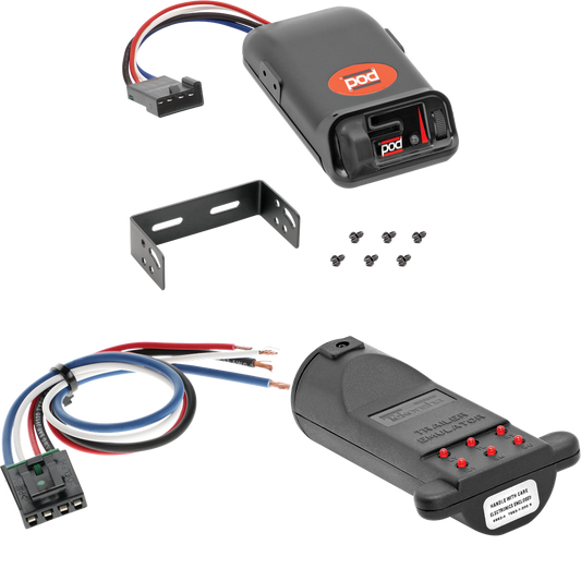 Fits 2014-2023 RAM ProMaster 3500 Pro Series POD Brake Control + Generic BC Wiring Adapter + Brake Control Tester Trailer Emulator By Pro Series