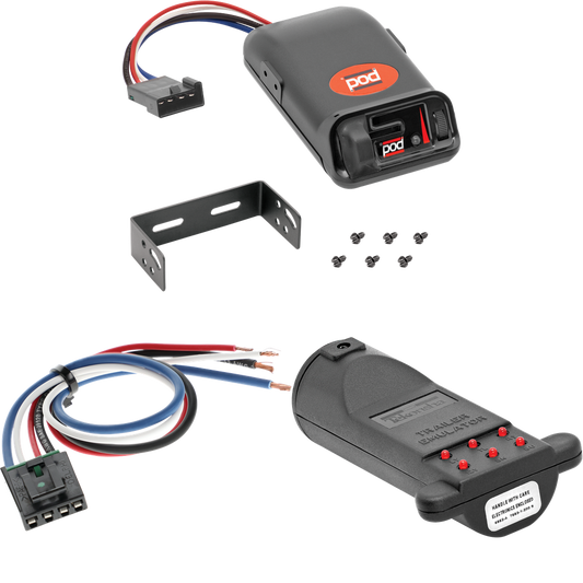 Fits 2022-2023 Ford F-150 Pro Series POD Brake Control + Generic BC Wiring Adapter + Brake Control Tester Trailer Emulator By Pro Series
