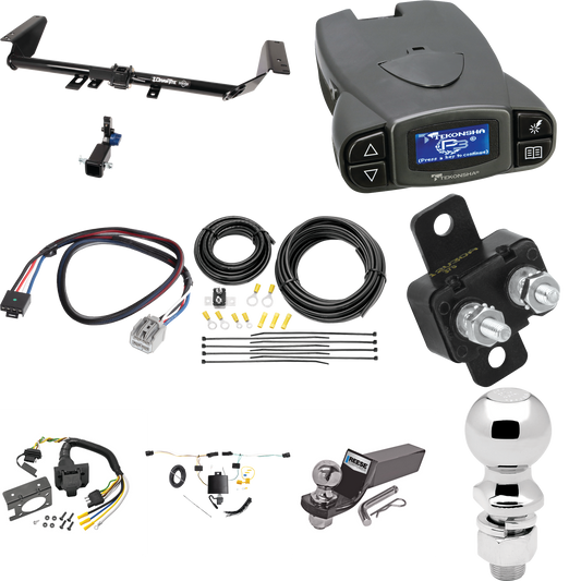 Se adapta al paquete de enganche de remolque Chrysler Pacifica 2021-2023 con control de freno Tekonsha Prodigy P3 + adaptador BC Plug &amp; Play + cableado RV de 7 vías + soporte de bola y caída de 2" y 2-5/16" de Draw-Tite