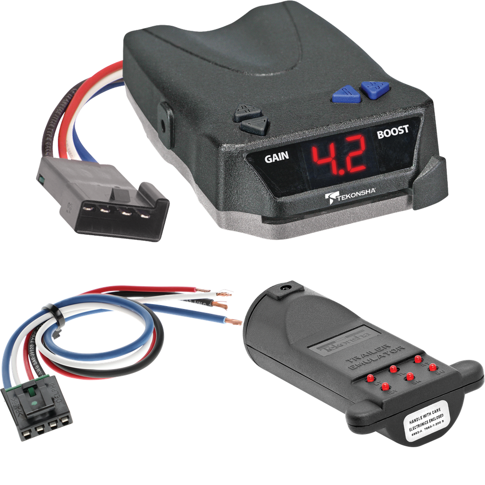 Compatible con control de frenos Isuzu i-350 Tekonsha BRAKE-EVN 2006-2006 + adaptador de cableado BC genérico + emulador de remolque de probador de control de frenos de Tekonsha