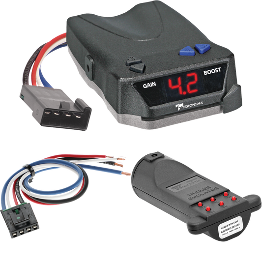 Compatible con control de frenos Isuzu i-350 Tekonsha BRAKE-EVN 2006-2006 + adaptador de cableado BC genérico + emulador de remolque de probador de control de frenos de Tekonsha