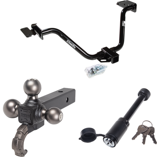 Fits 2004-2008 Chrysler Pacifica Trailer Hitch Tow PKG + Triple Ball Tactical Ball Mount 1-7/8" & 2" & 2-5/16" Balls w/ Tow Hook + Tactical Dogbone Lock By Draw-Tite