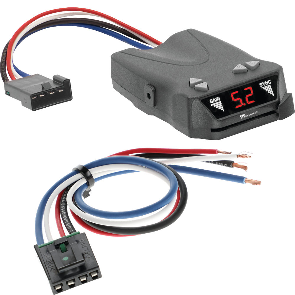 Compatible con control de freno Fleetwood Flex Motorhome Tekonsha Brakeman IV 2023-2023 + adaptador de cableado BC genérico de Tekonsha.