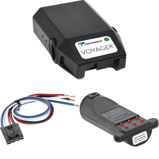 Se adapta al control de frenos GMC Terrain Tekonsha Voyager 2010-2020 + adaptador de cableado BC genérico + emulador de remolque de probador de control de frenos de Tekonsha