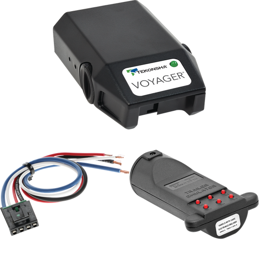 Fits 2022-2023 Chevrolet Equinox Tekonsha Voyager Brake Control + Generic BC Wiring Adapter + Brake Control Tester Trailer Emulator By Tekonsha