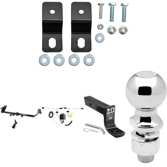 Fits 2021-2023 Chrysler Pacifica Hybrid Trailer Hitch Tow PKG w/ 4-Flat Wiring + Ball Mount w/ 4" Drop + 2-5/16" Ball By Draw-Tite