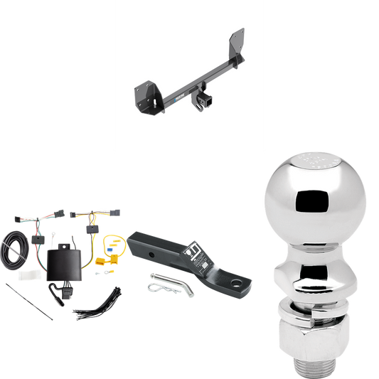 Fits 2018-2023 Volvo XC60 Trailer Hitch Tow PKG w/ 4-Flat Wiring + Ball Mount w/ 2" Drop + 2-5/16" Ball By Reese Towpower