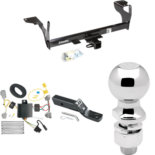 Fits 2010-2017 Volvo XC60 Trailer Hitch Tow PKG w/ 4-Flat Wiring + Ball Mount w/ 2" Drop + 2-5/16" Ball By Draw-Tite