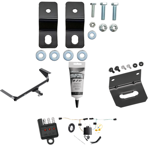 Fits 2017-2023 Chrysler Pacifica Hybrid Trailer Hitch Tow PKG w/ 4-Flat Wiring Harness + Bracket + Tester + Electric Contact Grease By Reese Towpower