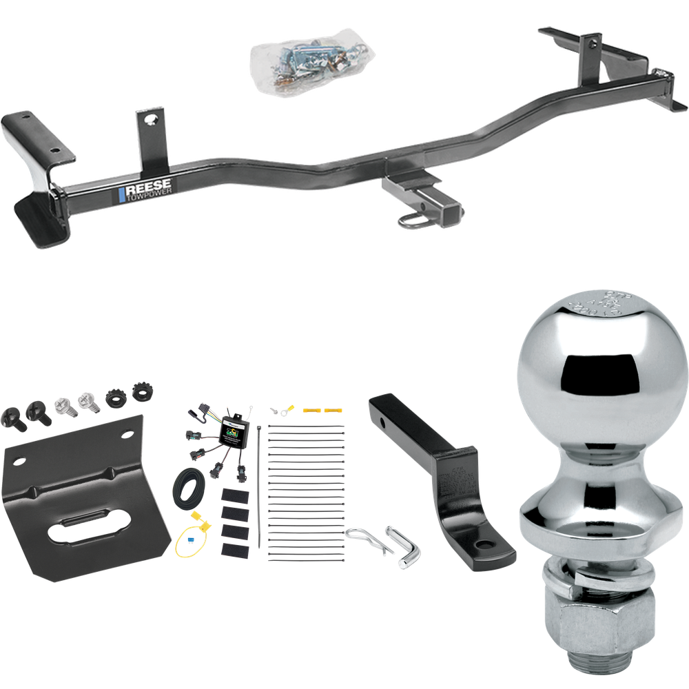 Fits 2009-2013 Mazda 6 Trailer Hitch Tow PKG w/ 4-Flat Zero Contact "No Splice" Wiring Harness + Draw-Bar + 1-7/8" Ball + Wiring Bracket (For Sedan Models) By Reese Towpower