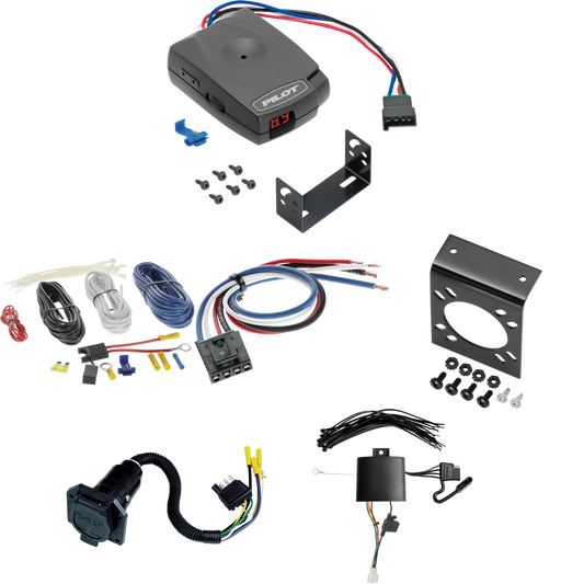 Se adapta al cableado RV de 7 vías Acura RDX 2019-2022 + control de freno piloto serie Pro + adaptador de cableado BC genérico (para modelos con suministro de energía de +12 V) de Tekonsha