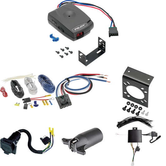 Fits 2019-2022 Acura RDX 7-Way RV Wiring + Pro Series Pilot Brake Control + Generic BC Wiring Adapter + 7-Way to 4-Way Adapter (For With +12V Power Provision Models) By Tekonsha