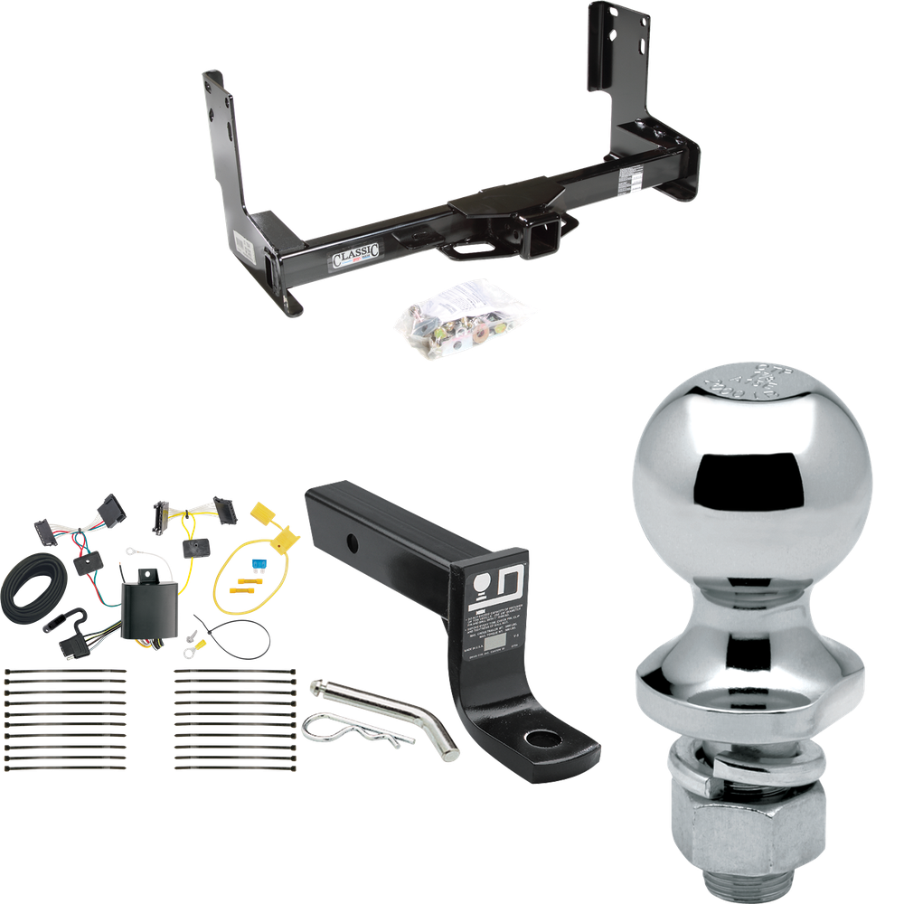 Fits 2014-2018 Freightliner Sprinter 3500 Trailer Hitch Tow PKG w/ 4-Flat Wiring + Ball Mount w/ 4" Drop + 1-7/8" Ball (Excludes: w/Factory Step Bumper Models) By Draw-Tite