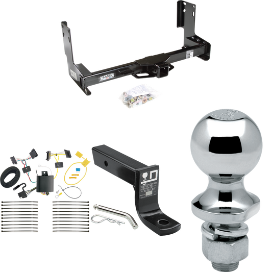 Fits 2014-2018 Freightliner Sprinter 3500 Trailer Hitch Tow PKG w/ 4-Flat Wiring + Ball Mount w/ 4" Drop + 1-7/8" Ball (Excludes: w/Factory Step Bumper Models) By Draw-Tite