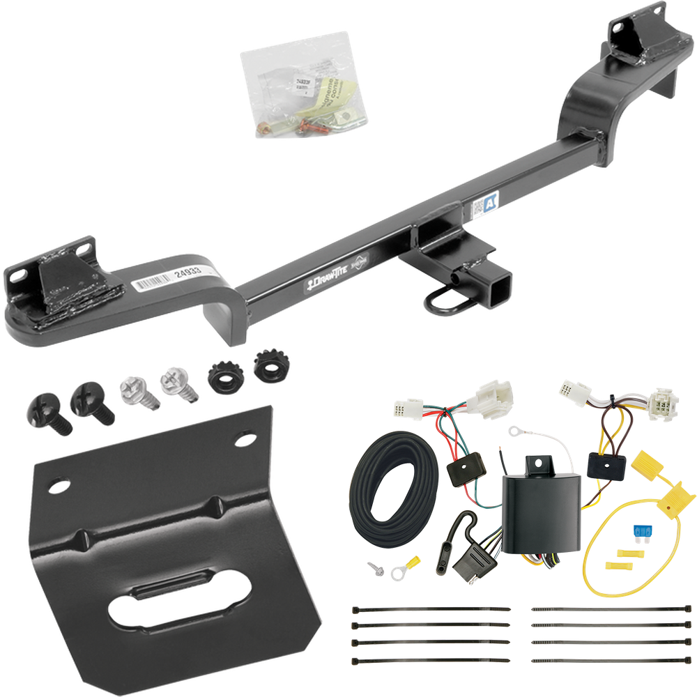 Fits 2016-2021 Mazda CX-3 Trailer Hitch Tow PKG w/ 4-Flat Wiring Harness + Bracket By Draw-Tite