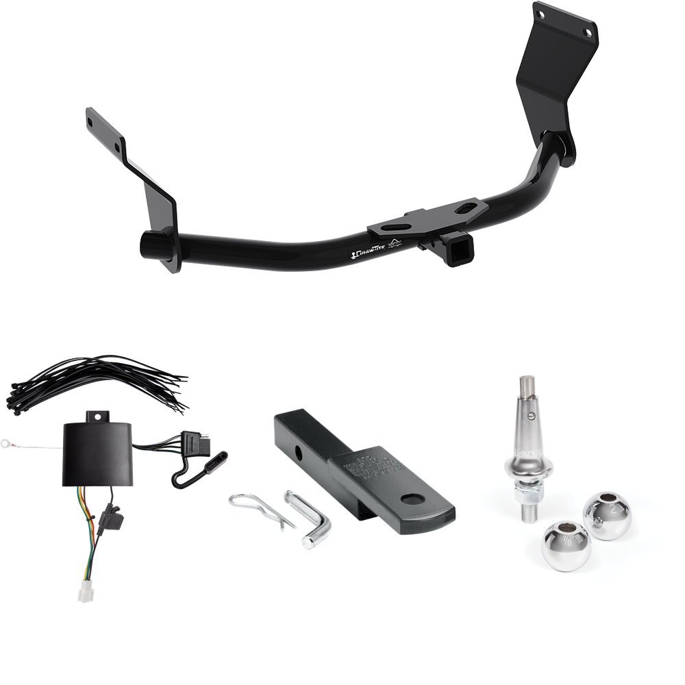 Se adapta al paquete de remolque con enganche de remolque Acura RDX 2019-2022 con arnés de cableado de 4 planos + barra de tracción + bolas intercambiables de 1-7/8" y 2" (para modelos con suministro de energía de +12 V) de Draw-Tite