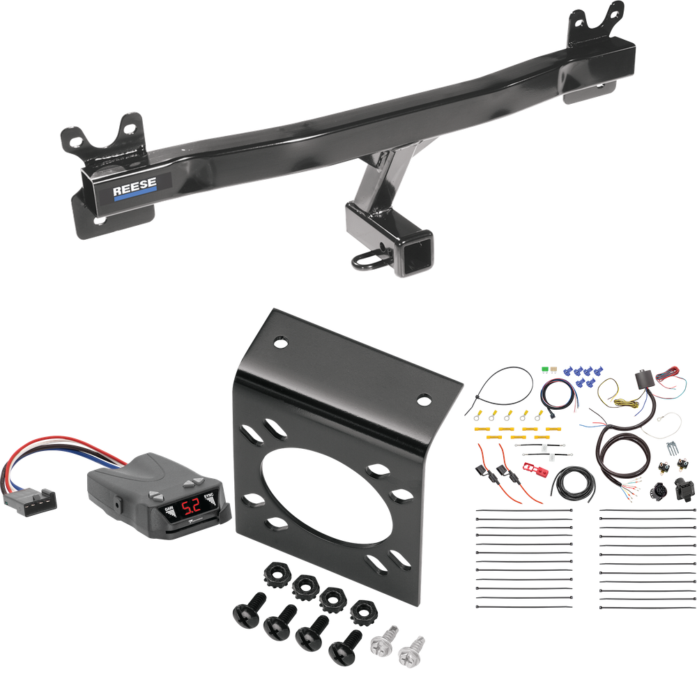 Fits 2011-2018 Volvo S60 Trailer Hitch Tow PKG w/ Tekonsha Brakeman IV Brake Control + 7-Way RV Wiring (For Sedan Models) By Reese Towpower