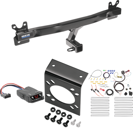 Fits 2011-2018 Volvo S60 Trailer Hitch Tow PKG w/ Tekonsha Brakeman IV Brake Control + 7-Way RV Wiring (For Sedan Models) By Reese Towpower