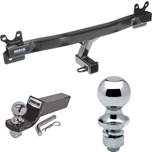 Fits 2008-2010 Volvo V70 Trailer Hitch Tow PKG w/ Starter Kit Ball Mount w/ 2" Drop & 2" Ball + 1-7/8" Ball (For Wagon Models) By Reese Towpower