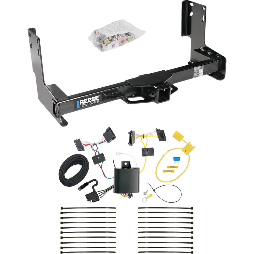 Fits 2014-2018 Mercedes-Benz Sprinter 2500 Trailer Hitch Tow PKG w/ 4-Flat Wiring Harness (Excludes: w/Factory Step Bumper Models) By Reese Towpower