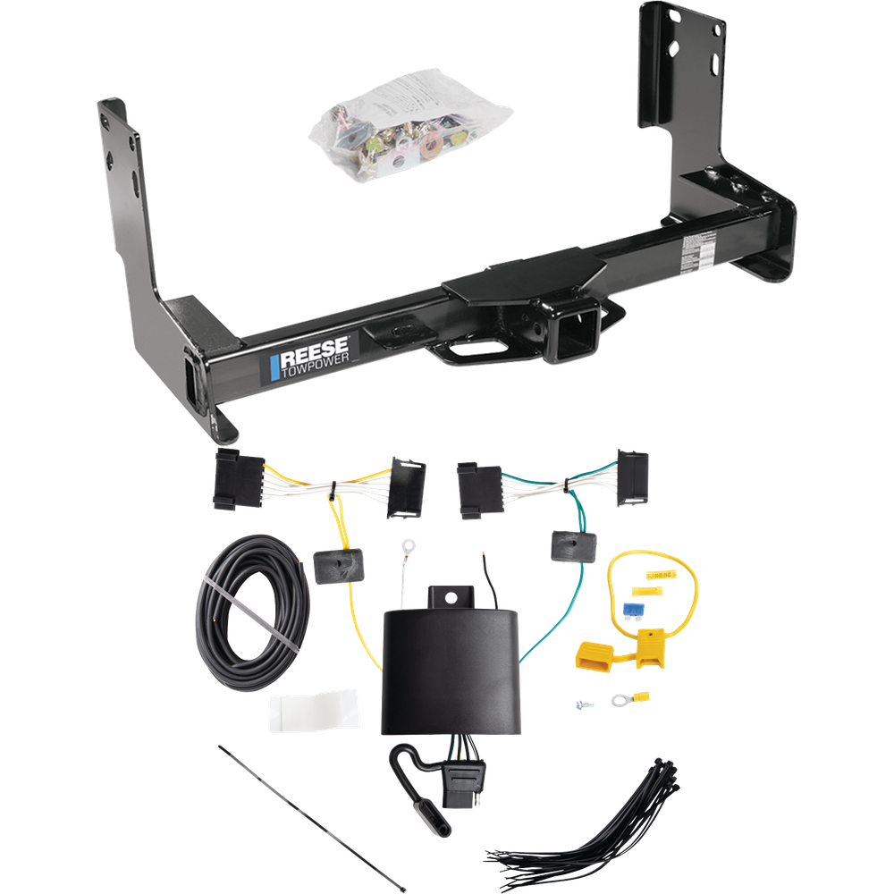 Fits 2019-2021 Mercedes-Benz Sprinter 3500 Trailer Hitch Tow PKG w/ 4-Flat Wiring Harness (Excludes: w/Factory Step Bumper Models) By Reese Towpower