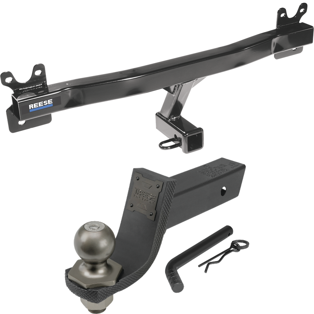 Fits 2008-2016 Volvo XC70 Trailer Hitch Tow PKG + Interlock Tactical Starter Kit w/ 3-1/4" Drop & 2" Ball By Reese Towpower