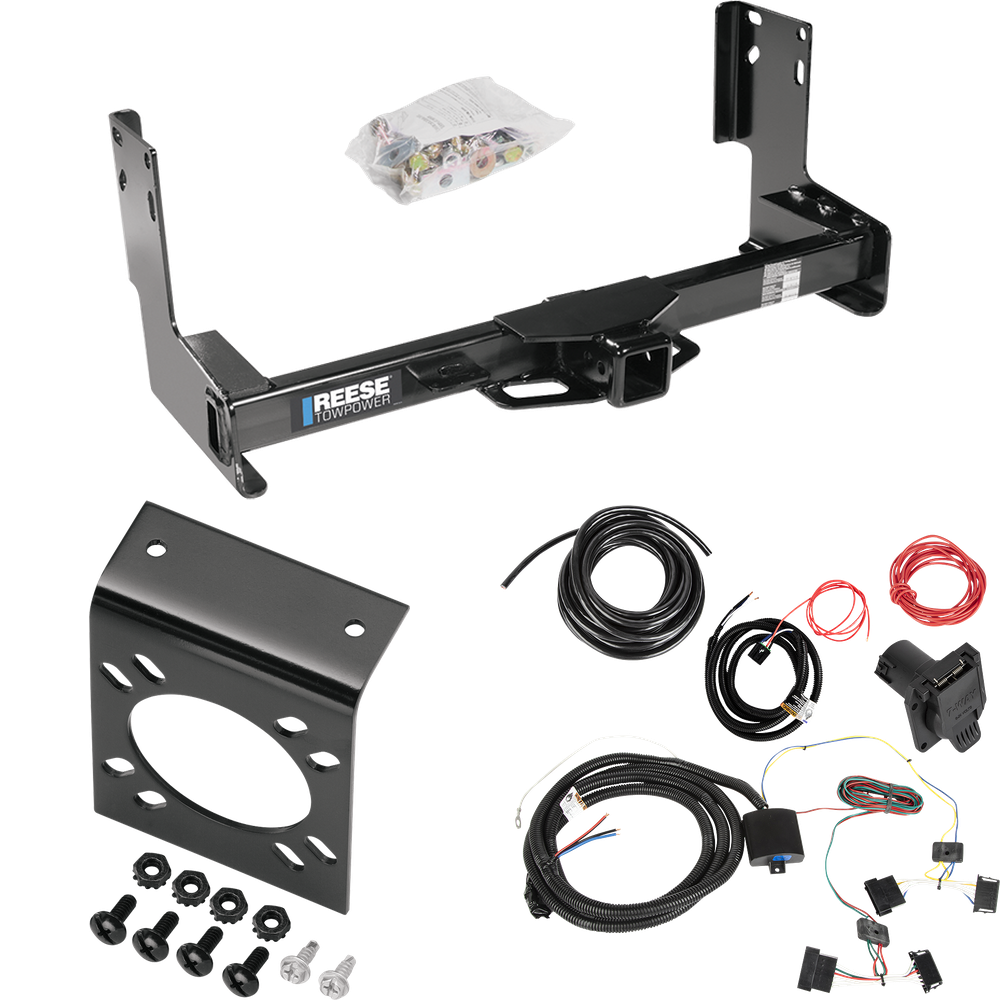 Fits 2014-2018 Mercedes-Benz Sprinter 3500 Trailer Hitch Tow PKG w/ 7-Way RV Wiring (Excludes: w/Factory Step Bumper Models) By Reese Towpower