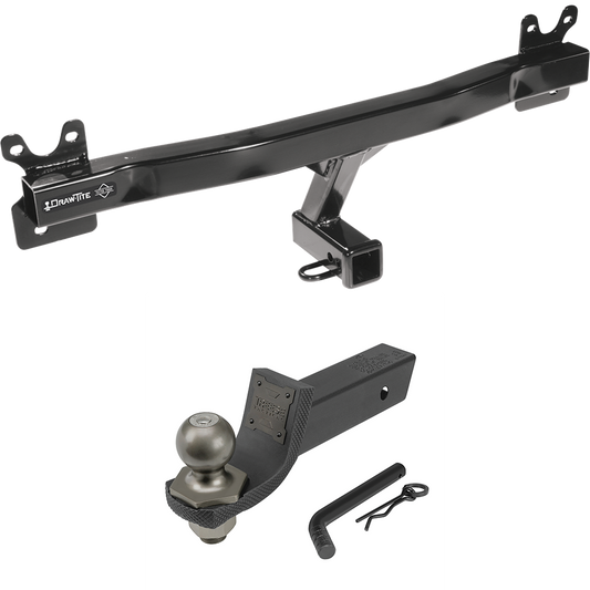 Fits 2008-2010 Volvo V70 Trailer Hitch Tow PKG + Interlock Tactical Starter Kit w/ 2" Drop & 2" Ball (For Wagon Models) By Draw-Tite