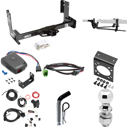 Fits 2014-2018 Freightliner Sprinter 2500 Trailer Hitch Tow PKG w/ 8K Round Bar Weight Distribution Hitch w/ 2-5/16" Ball + 2" Ball + Pin/Clip + Pro Series Pilot Brake Control + Plug & Play BC Adapter + 7-Way RV Wiring (Excludes: w/Factory Step Bumpe