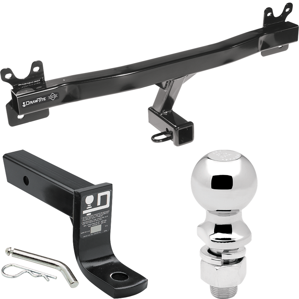 Fits 2015-2017 Volvo V60 Trailer Hitch Tow PKG w/ Ball Mount w/ 4" Drop + 2-5/16" Ball (For (App. starts 2015-1/2) Models) By Draw-Tite