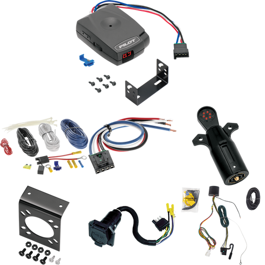 Fits 2019-2022 Acura RDX 7-Way RV Wiring + Pro Series Pilot Brake Control + Generic BC Wiring Adapter + 7-Way Tester (For Without +12V Power Provision Models) By Tekonsha