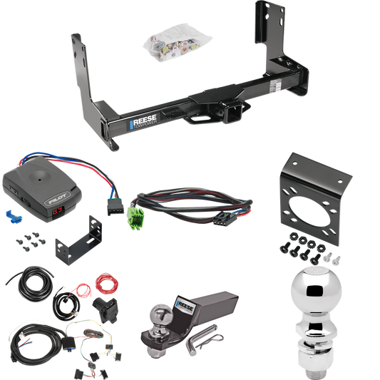 Fits 2014-2018 Freightliner Sprinter 2500 Trailer Hitch Tow PKG w/ Pro Series Pilot Brake Control + Plug & Play BC Adapter + 7-Way RV Wiring + 2" & 2-5/16" Ball & Drop Mount (Excludes: w/Factory Step Bumper Models) By Reese Towpower